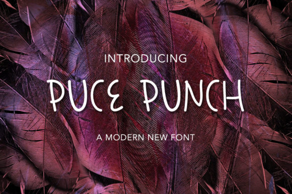Puce Punch: A Playful Handwritten Display Font for Makers