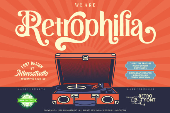 Retrophilia Display Font for Handmade & Printable Products